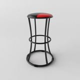  Ghế đôn 3 vòng sắt đỏ đen 