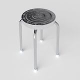  Ghế đẩu inox DELI mặt 30 phi 25 