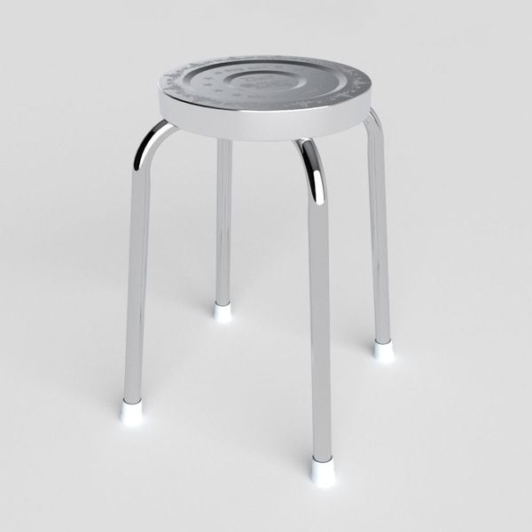 Ghế đẩu inox DELI mặt 30 phi 25