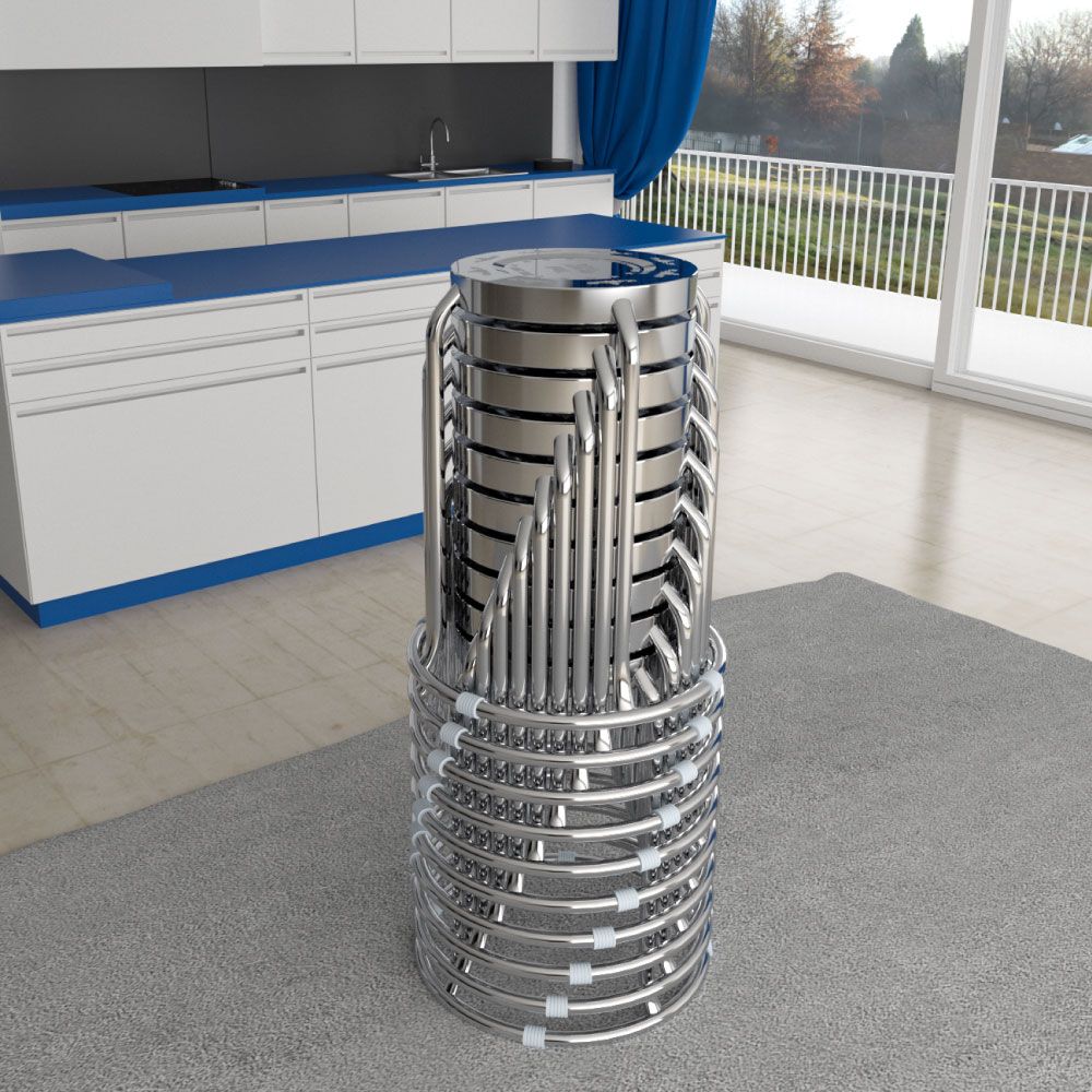  Ghế đôn inox DELI mặt 30 phi 19 