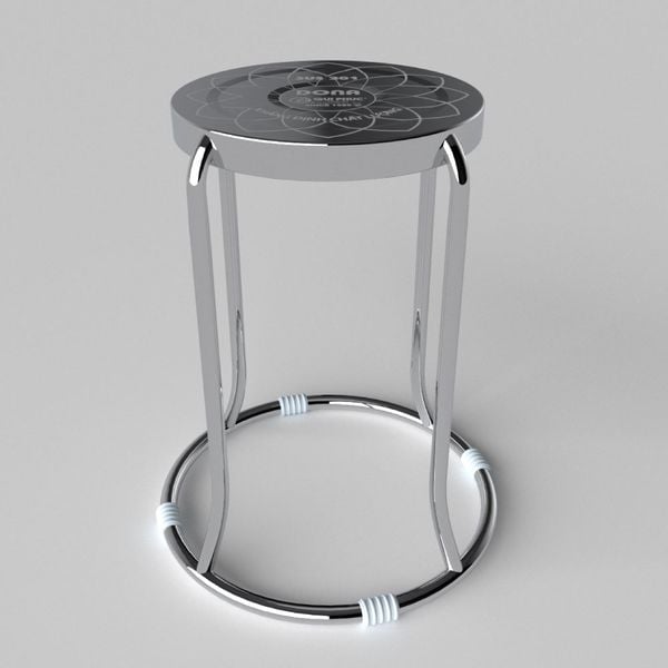Ghế đôn inox DONA mặt 30 phi 19 - Nội Ngoại Thất Inox Nhựa - Qui Phúc - quiphuc.com