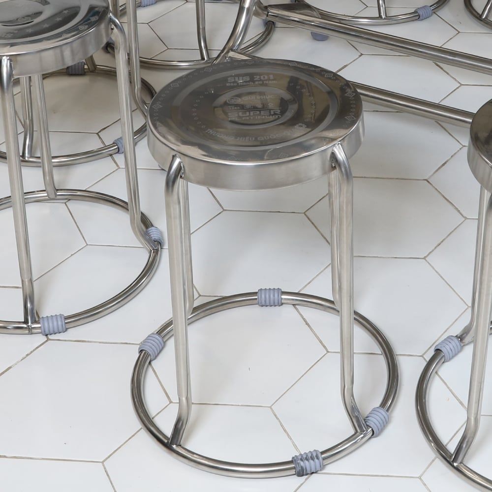  Ghế đôn inox SUPER mặt 30 phi 19 