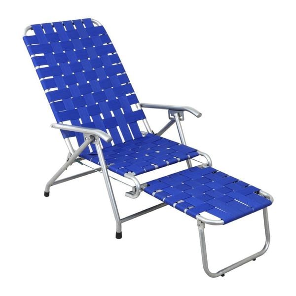 Ghế dù DELI sơn bạc nhôm - Nội Ngoại Thất Inox Nhựa - Qui Phúc - quiphuc.com