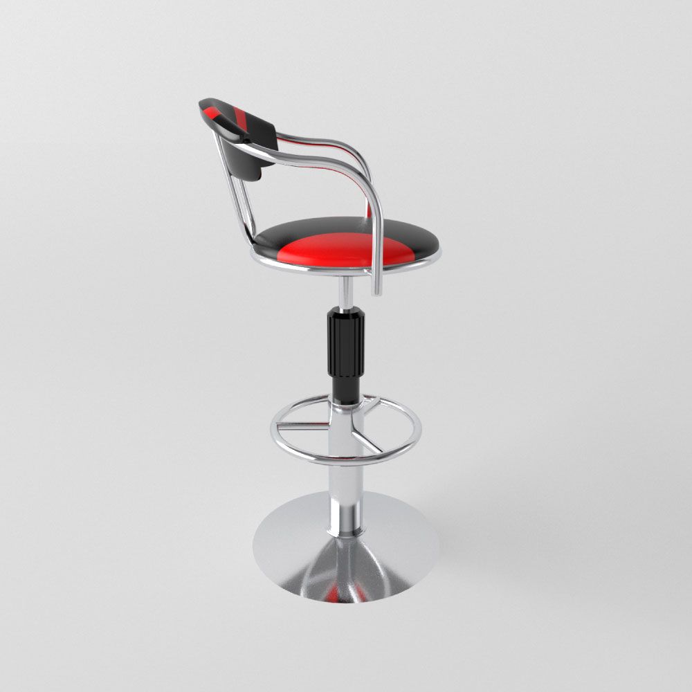  Ghế quầy chân mâm inox có ben 