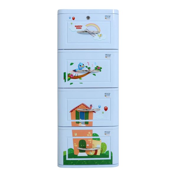 Tủ nhựa LUCKY 4 tầng - Nội Ngoại Thất Inox Nhựa - Qui Phúc - quiphuc.com