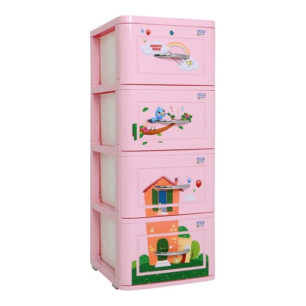 Tủ nhựa LUCKY 4 tầng - Nội Ngoại Thất Inox Nhựa - Qui Phúc - quiphuc.com