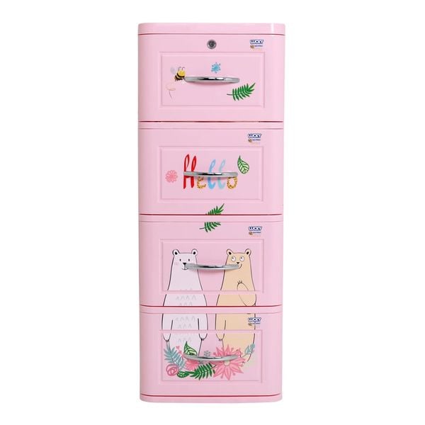 Tủ nhựa LUCKY 4 tầng - Nội Ngoại Thất Inox Nhựa - Qui Phúc - quiphuc.com