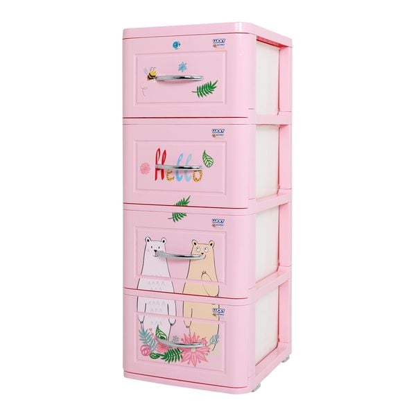 Tủ nhựa LUCKY 4 tầng - Nội Ngoại Thất Inox Nhựa - Qui Phúc - quiphuc.com