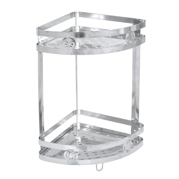 Kệ góc tường inox WIN Super 2 tầng - Nội Ngoại Thất Inox Nhựa - Qui Phúc - quiphuc.com