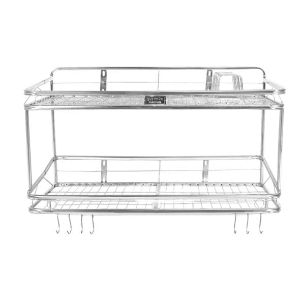 Kệ treo ống inox 2 tầng - Nội Ngoại Thất Inox Nhựa - Qui Phúc - quiphuc.com