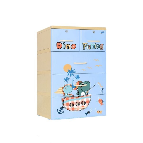 Tủ nhựa KID 4 tầng - Nội Ngoại Thất Inox Nhựa - Qui Phúc - quiphuc.com