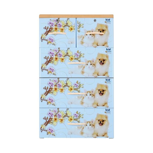 Tủ nhựa KID 4 tầng - Nội Ngoại Thất Inox Nhựa - Qui Phúc - quiphuc.com