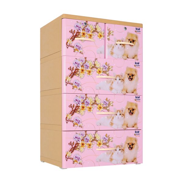 Tủ nhựa KID 4 tầng - Nội Ngoại Thất Inox Nhựa - Qui Phúc - quiphuc.com