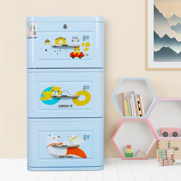 Tủ nhựa LUCKY 3 tầng - Nội Ngoại Thất Inox Nhựa - Qui Phúc - quiphuc.com