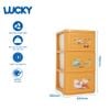 Tủ nhựa LUCKY 3 tầng - Nội Ngoại Thất Inox Nhựa - Qui Phúc - quiphuc.com