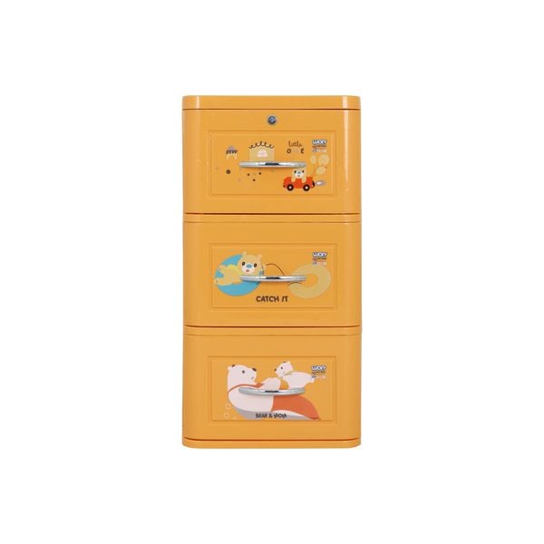 Tủ nhựa LUCKY 3 tầng - Nội Ngoại Thất Inox Nhựa - Qui Phúc - quiphuc.com