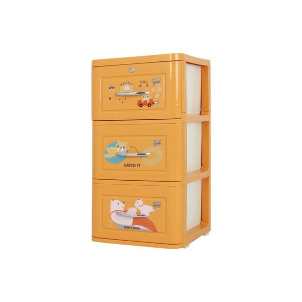 Tủ nhựa LUCKY 3 tầng - Nội Ngoại Thất Inox Nhựa - Qui Phúc - quiphuc.com