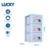 Tủ nhựa LUCKY 3 tầng - Nội Ngoại Thất Inox Nhựa - Qui Phúc - quiphuc.com