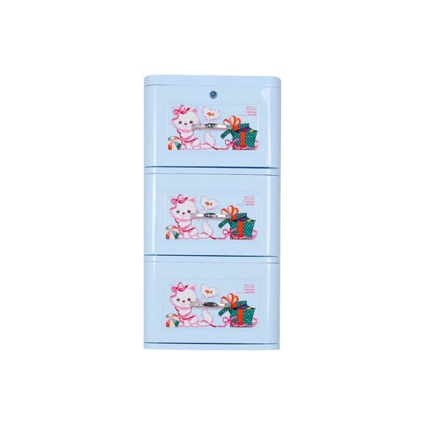 Tủ nhựa LUCKY 3 tầng - Nội Ngoại Thất Inox Nhựa - Qui Phúc - quiphuc.com