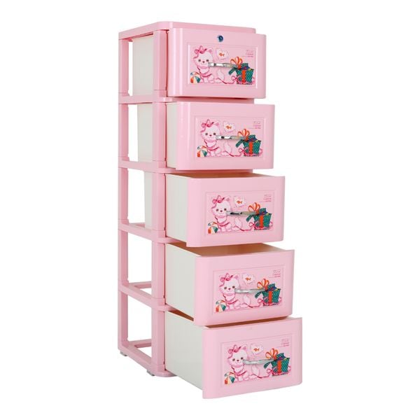Tủ nhựa LUCKY 5 tầng - Nội Ngoại Thất Inox Nhựa - Qui Phúc - quiphuc.com