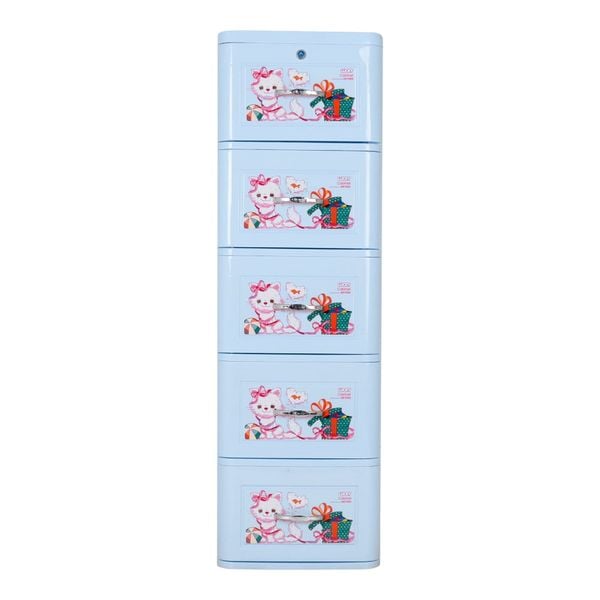 Tủ nhựa LUCKY 5 tầng - Nội Ngoại Thất Inox Nhựa - Qui Phúc - quiphuc.com