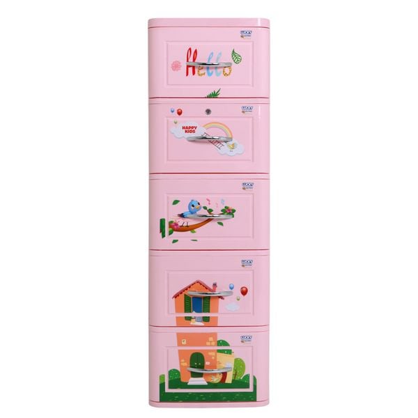 Tủ nhựa LUCKY 5 tầng - Nội Ngoại Thất Inox Nhựa - Qui Phúc - quiphuc.com