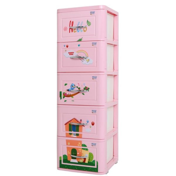 Tủ nhựa LUCKY 5 tầng - Nội Ngoại Thất Inox Nhựa - Qui Phúc - quiphuc.com