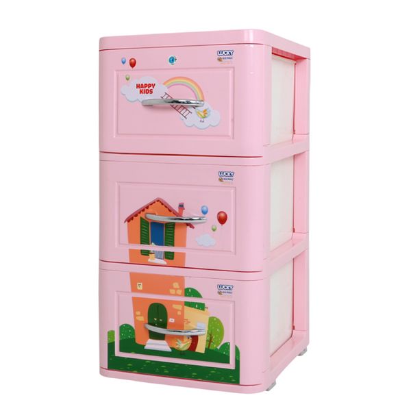 Tủ nhựa LUCKY 3 tầng - Nội Ngoại Thất Inox Nhựa - Qui Phúc - quiphuc.com