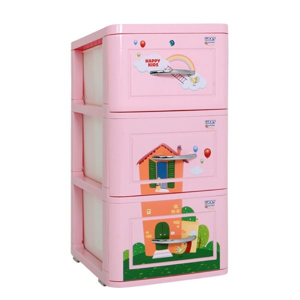 Tủ nhựa LUCKY 3 tầng - Nội Ngoại Thất Inox Nhựa - Qui Phúc - quiphuc.com