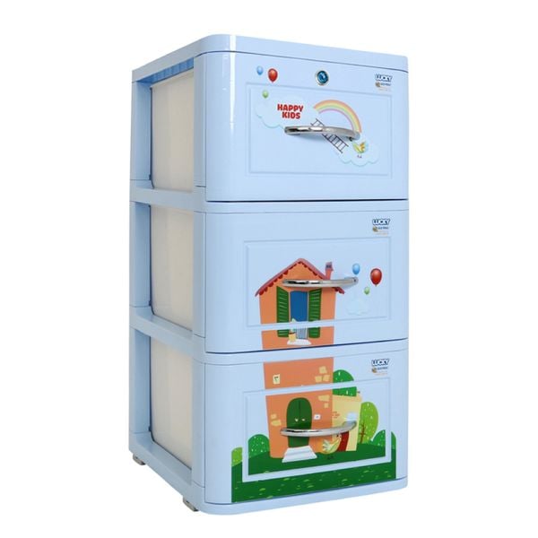 Tủ nhựa LUCKY 3 tầng - Nội Ngoại Thất Inox Nhựa - Qui Phúc - quiphuc.com