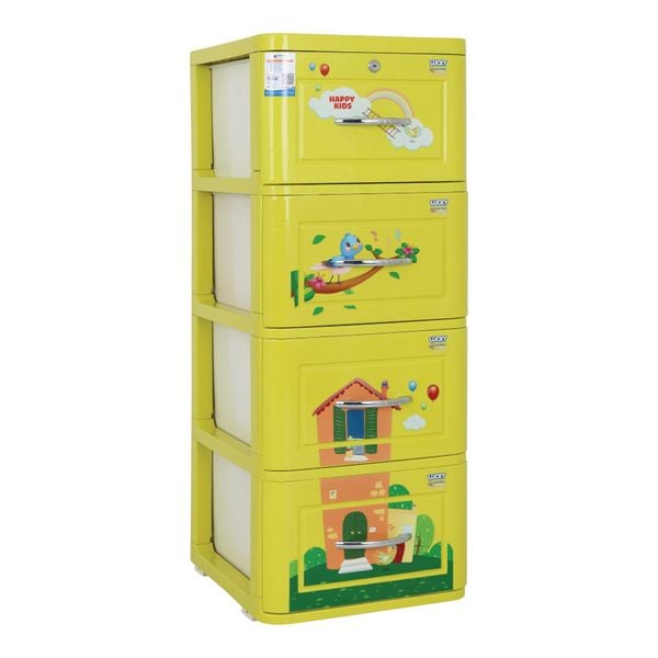 Tủ nhựa LUCKY 4 tầng - Nội Ngoại Thất Inox Nhựa - Qui Phúc - quiphuc.com