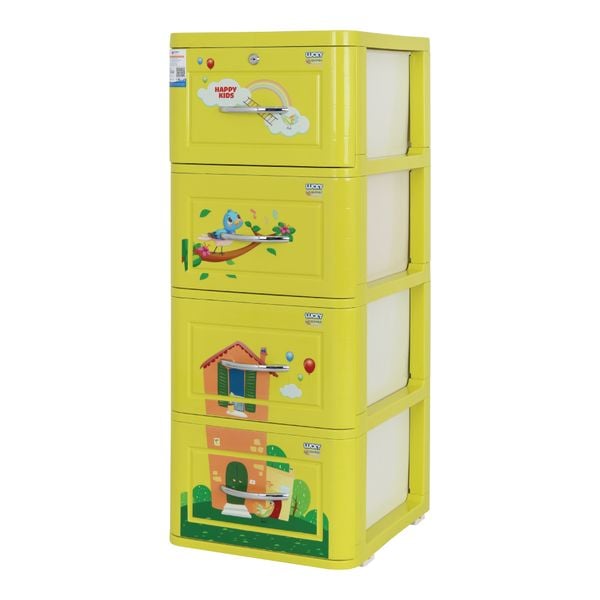 Tủ nhựa LUCKY 4 tầng - Nội Ngoại Thất Inox Nhựa - Qui Phúc - quiphuc.com