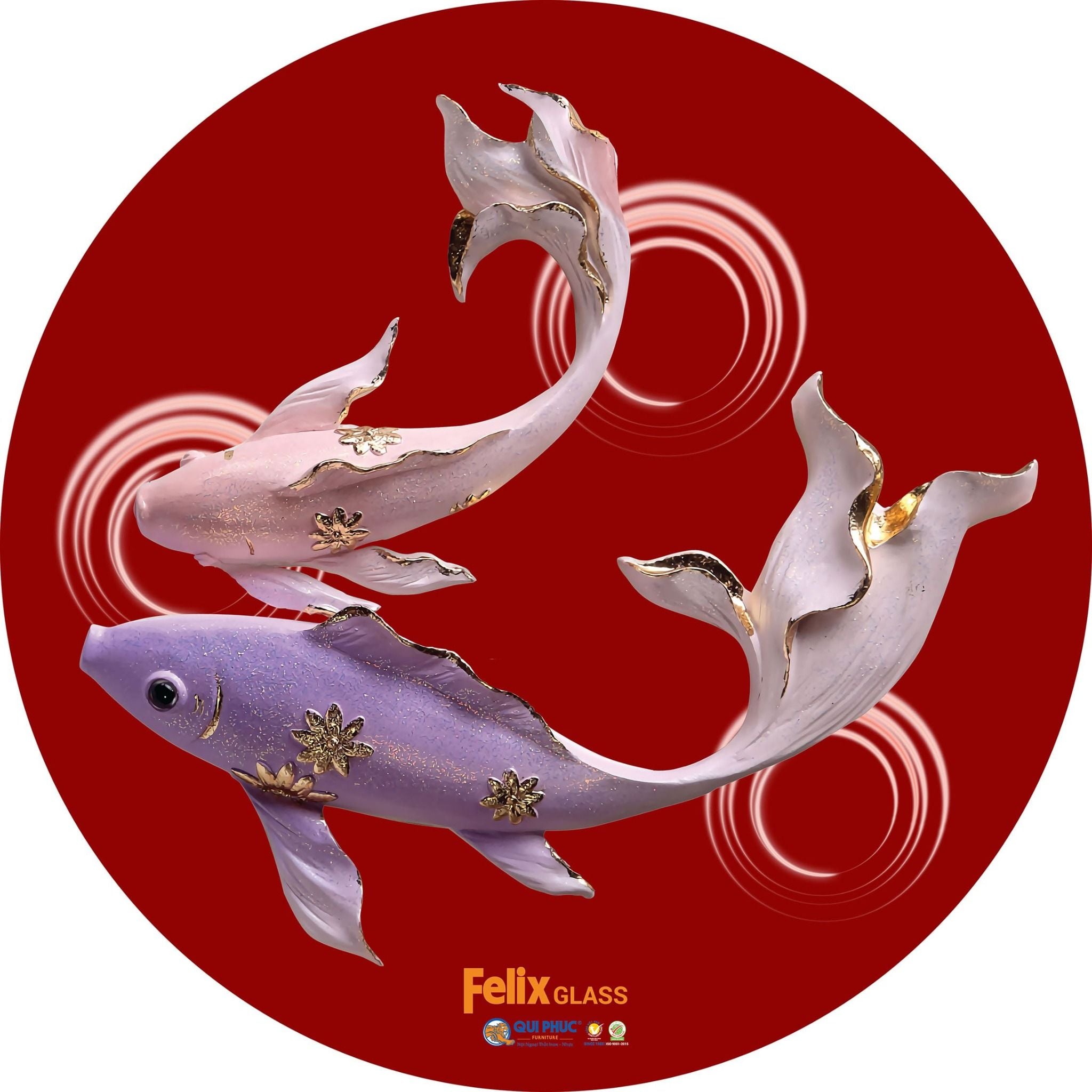  Bàn kiếng 6 tấc chân mâm 1 trụ inox 