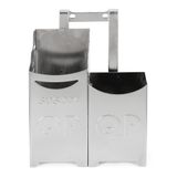  Ống đũa DELI vuông 2 ngăn inox 304 