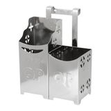  Ống đũa DELI vuông 2 ngăn inox 304 