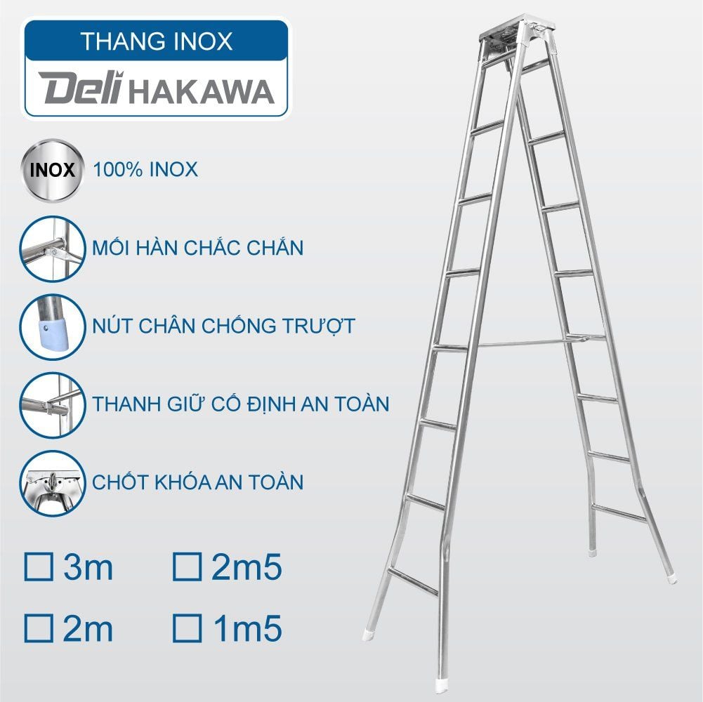  Thang inox DELI Hakawa 