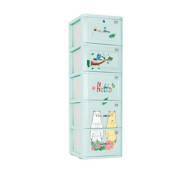 Tủ nhựa LUCKY 5 tầng - Nội Ngoại Thất Inox Nhựa - Qui Phúc - quiphuc.com