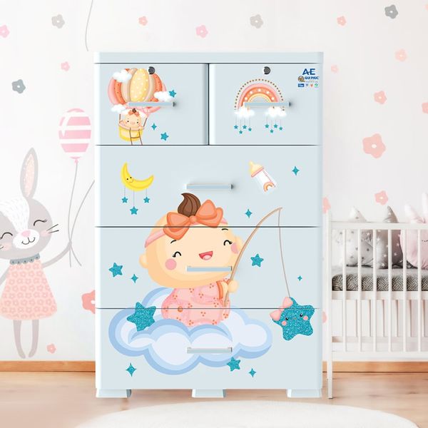 Tủ nhựa AE 4 tầng - Nội Ngoại Thất Inox Nhựa - Qui Phúc - quiphuc.com