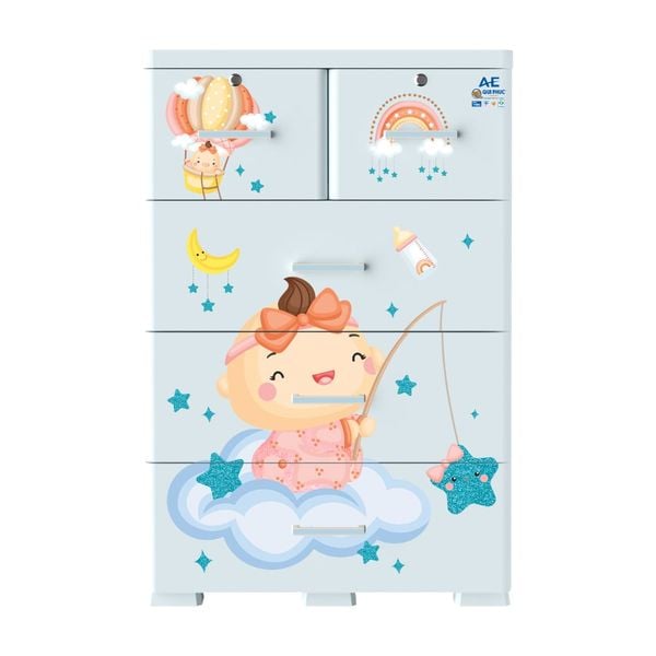 Tủ nhựa AE 4 tầng - Nội Ngoại Thất Inox Nhựa - Qui Phúc - quiphuc.com