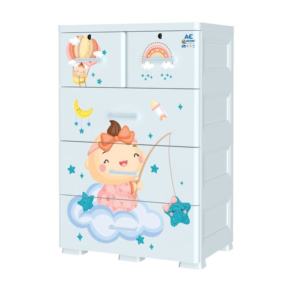 Tủ nhựa AE 4 tầng - Nội Ngoại Thất Inox Nhựa - Qui Phúc - quiphuc.com