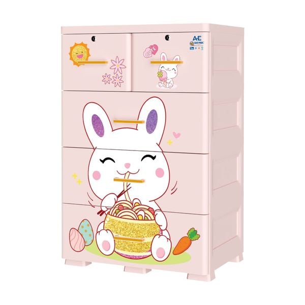 Tủ nhựa AE 4 tầng - Nội Ngoại Thất Inox Nhựa - Qui Phúc - quiphuc.com