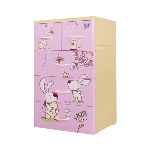 Tủ nhựa KID 4 tầng - Nội Ngoại Thất Inox Nhựa - Qui Phúc - quiphuc.com
