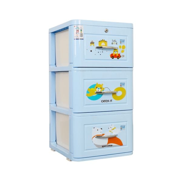 Tủ nhựa LUCKY 3 tầng - Nội Ngoại Thất Inox Nhựa - Qui Phúc - quiphuc.com