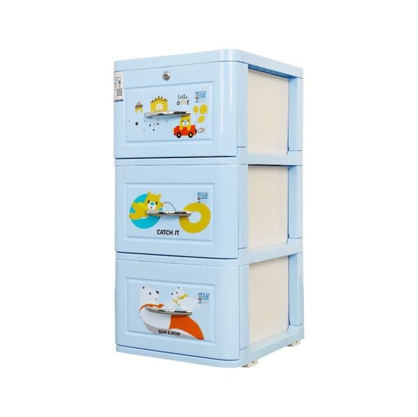Tủ nhựa LUCKY 3 tầng - Nội Ngoại Thất Inox Nhựa - Qui Phúc - quiphuc.com