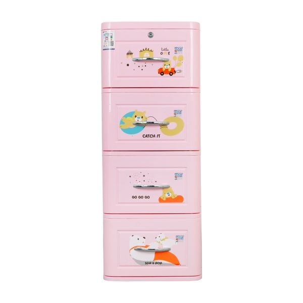 Tủ nhựa LUCKY 4 tầng - Nội Ngoại Thất Inox Nhựa - Qui Phúc - quiphuc.com