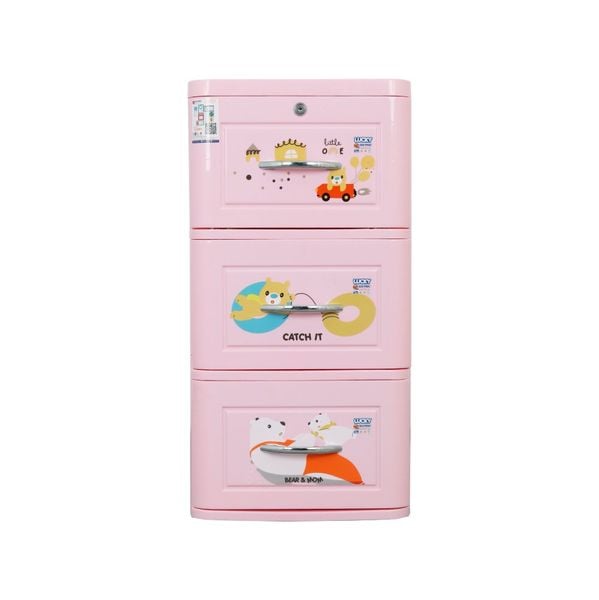 Tủ nhựa LUCKY 3 tầng - Nội Ngoại Thất Inox Nhựa - Qui Phúc - quiphuc.com