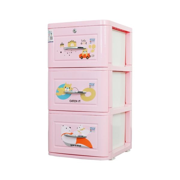 Tủ nhựa LUCKY 3 tầng - Nội Ngoại Thất Inox Nhựa - Qui Phúc - quiphuc.com