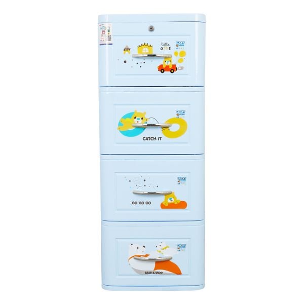 Tủ nhựa LUCKY 4 tầng - Nội Ngoại Thất Inox Nhựa - Qui Phúc - quiphuc.com