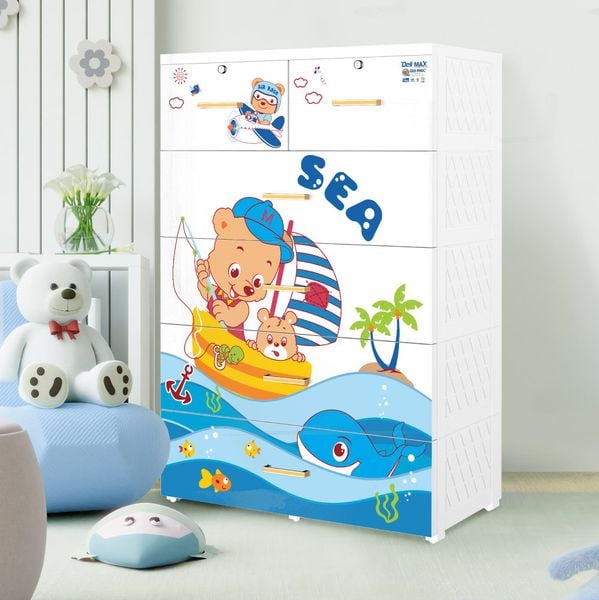 Tủ nhựa DELI MAX 5 tầng - Nội Ngoại Thất Inox Nhựa - Qui Phúc - quiphuc.com