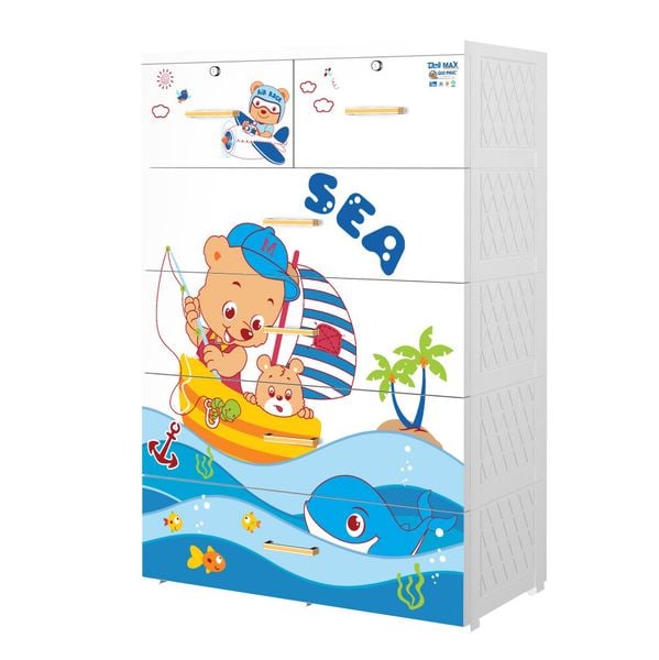 Tủ nhựa DELI MAX 5 tầng - Nội Ngoại Thất Inox Nhựa - Qui Phúc - quiphuc.com